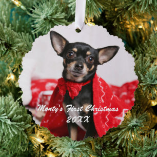 Pet First Christmas Tree Decoration Card
