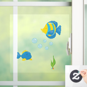 Pet Fish Bowl Aquarium Glass Window Cling