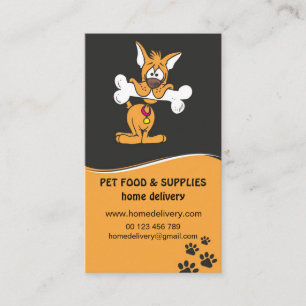 Pet food supplies, home delivery business card