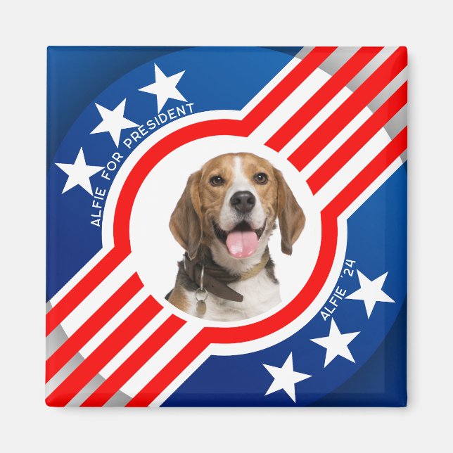 Pet for President Photo 2024 Election Personalised Magnet (Front)