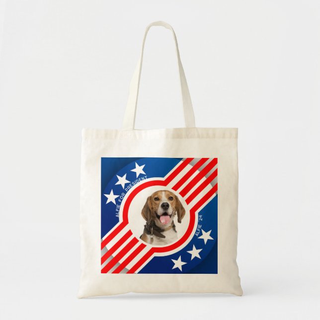 Pet for President Photo Elections Personalised Tote Bag (Front)