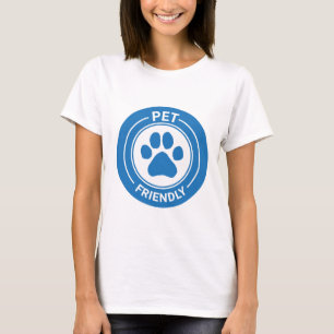 Pet Friendly Bestie Westie Drawn Paw - Blue  T-Shirt