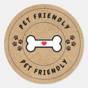 Pet Friendly Kraft Label with bone