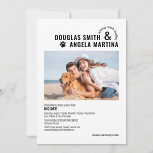 Pet Friendly Modern Wedding Invitation