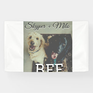 Pet friends besties add name pet photo animal love banner