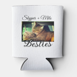 Pet friends besties add name pet photo animal love can cooler