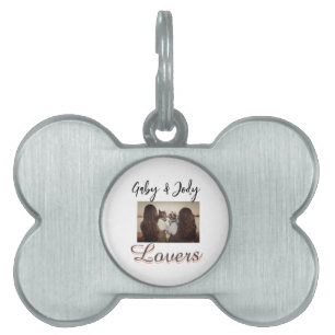 Pet friends besties add name pet photo animal love ID tag