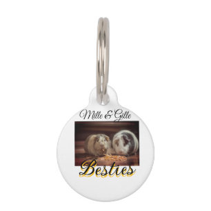 Pet friends besties add name pet photo animal love pet tag
