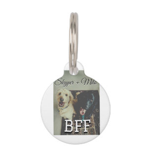 Pet friends besties add name pet photo animal love pet tag