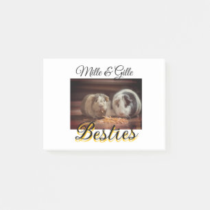 Pet friends besties add name pet photo animal love post-it notes