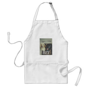 Pet friends besties add name pet photo animal love standard apron