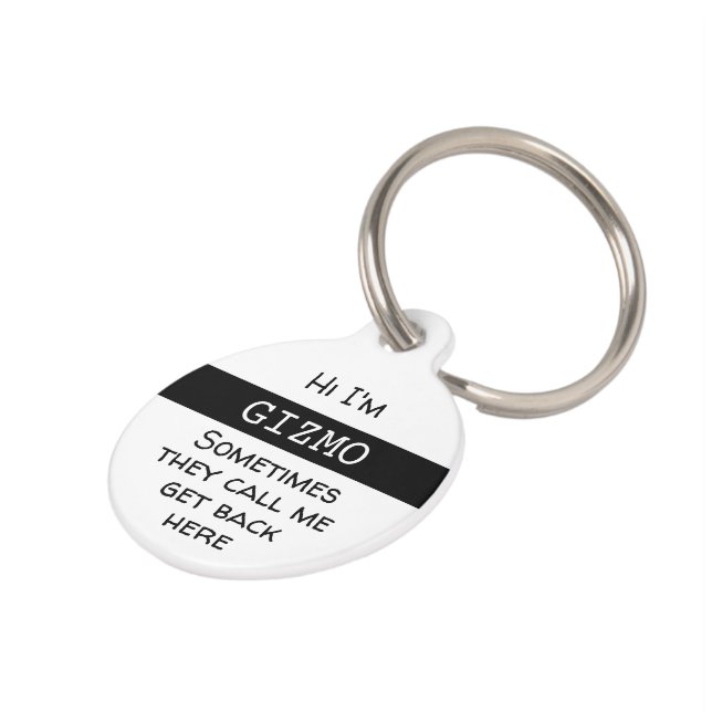 Pet Funny, Customise Pet Tag (Side)