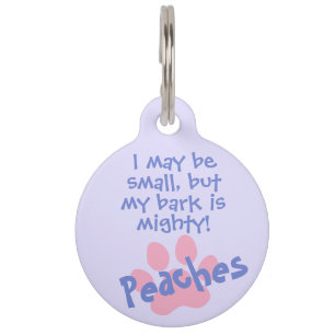 Pet Funny Humour, Paws, Name, Phone Light Purple Tag