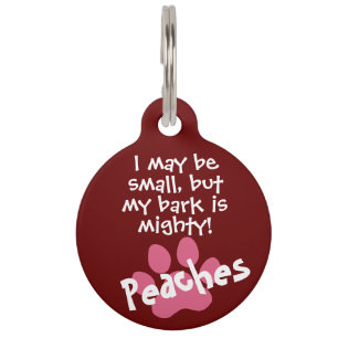 Pet Funny Humour, Paws, Name, Phone, Quote Red Tag