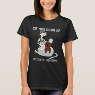 Pet Groomer Apparel in Brown with Humour T-Shirt