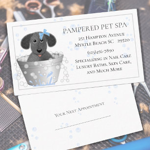Pet Groomer Appointment Business Card