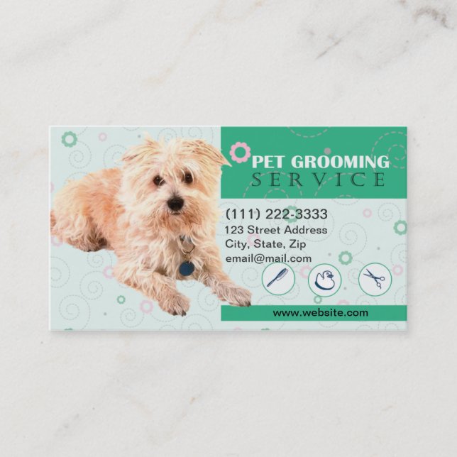Pet Groomer Business Card (Front)