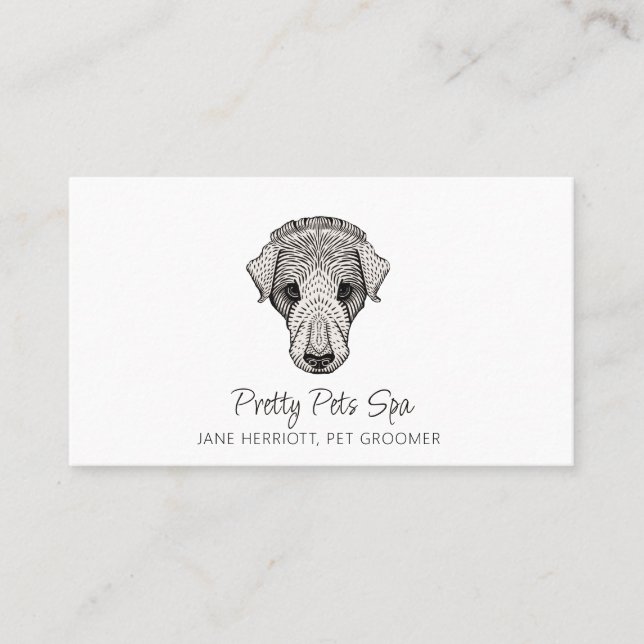 Pet Groomer Dog Spa Business Card (Front)