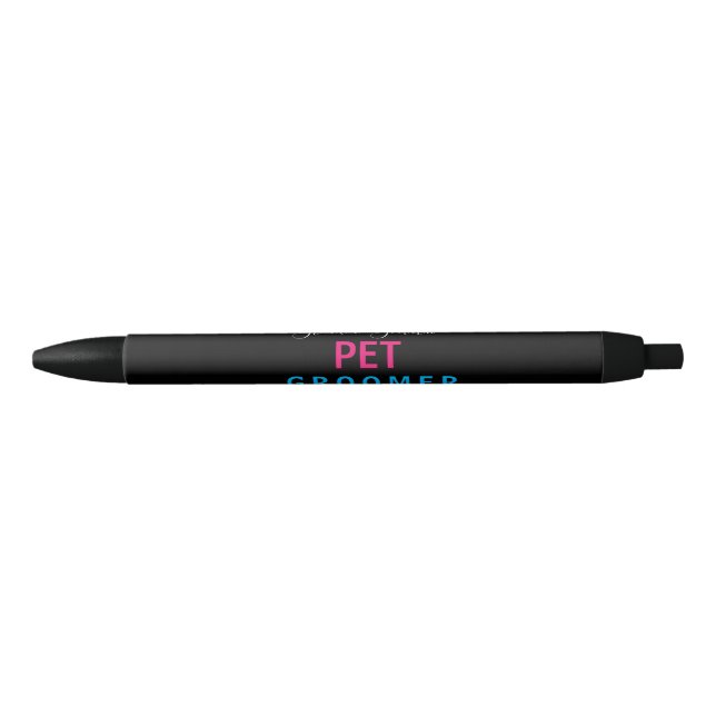 PET groomer, dog walker,  designer artist Black Ink Pen (Front)