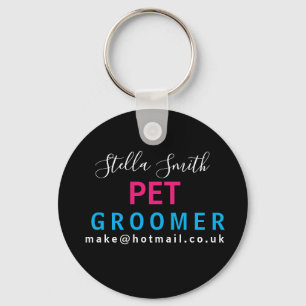 PET groomer, dog walker,  designer artist Key Ring