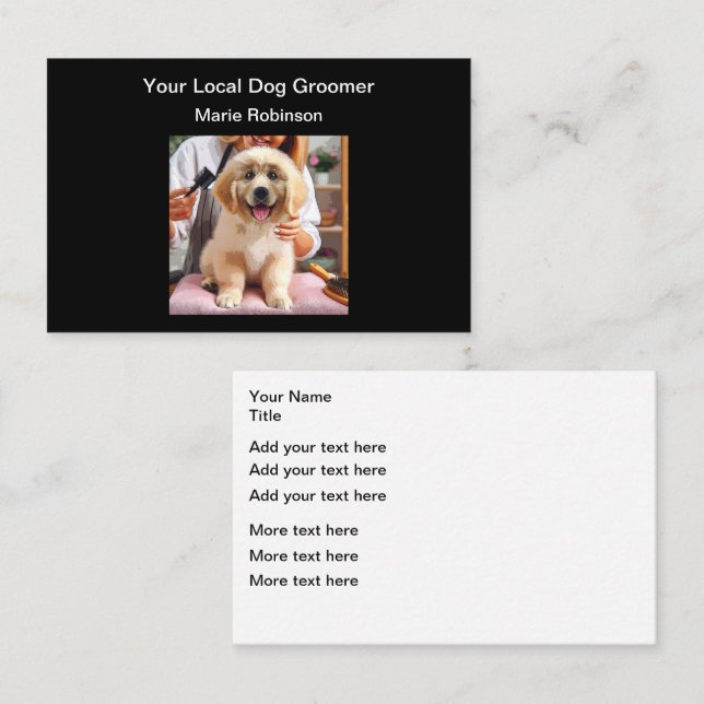 Pet Groomer Grooming Services Business Card (Front/Back)
