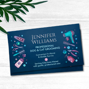 Pet Groomer  In-Home & Mobile Dog & Cat Grooming Business Card