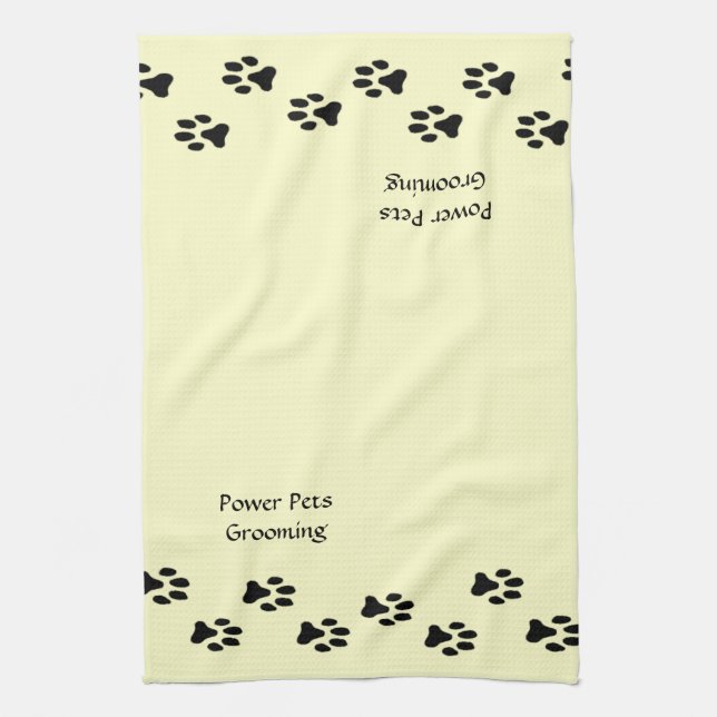 Pet Groomer Personalised Towel (Vertical)