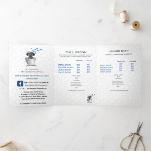 Pet Groomer Promotional  Tri-Fold Card