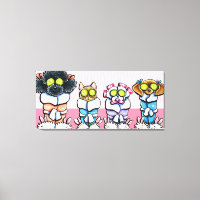 Pet Groomer Spa Art Dogs Cat in Robes Pink