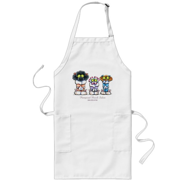 Pet Groomer Spa Dogs Robes Personalised Business Long Apron (Front)