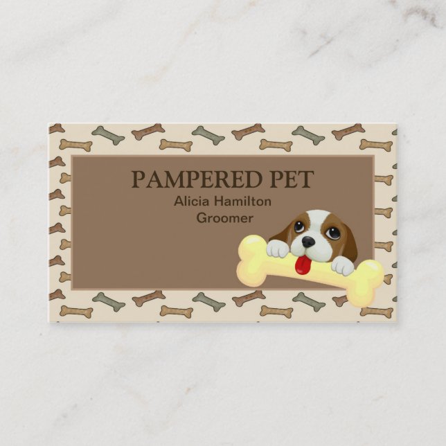 Pet Groomer/ Vet Business Card (Front)