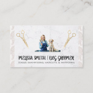 Pet Groomer with Dog   Animal Care Business Card