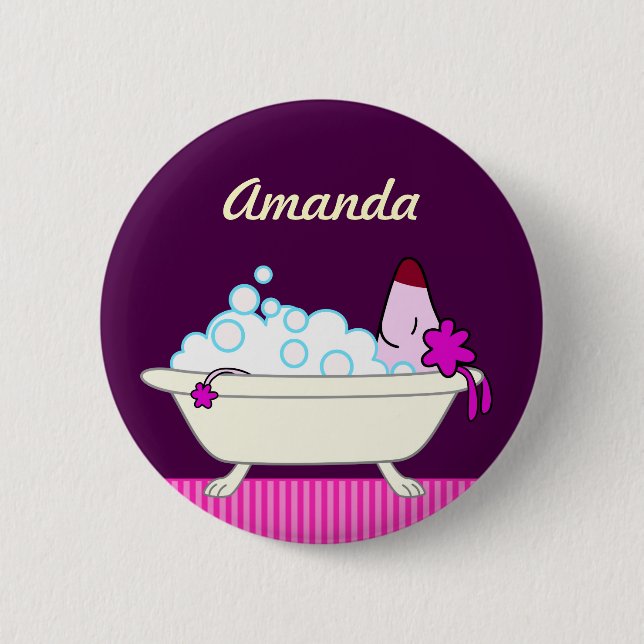 Pet Groomer's Dog Bath 6 Cm Round Badge (Front)