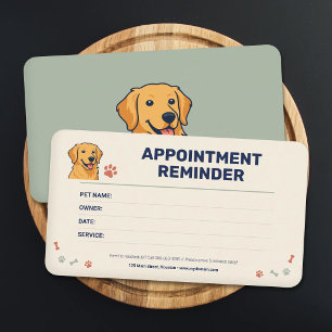 Pet Grooming Appointment Card
