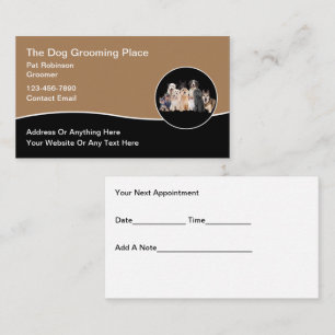 Pet Grooming Appointment Reminder Business Cards