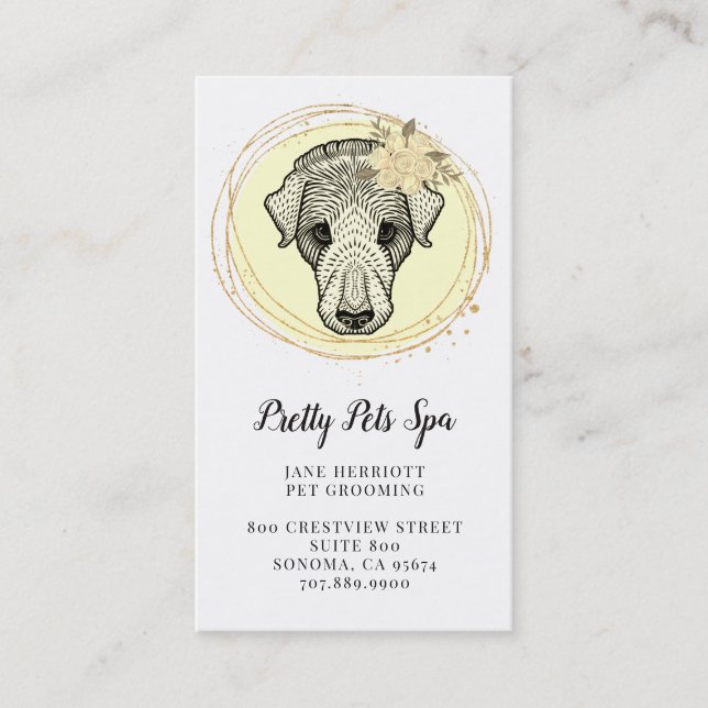 Pet Grooming Business Card (Front)