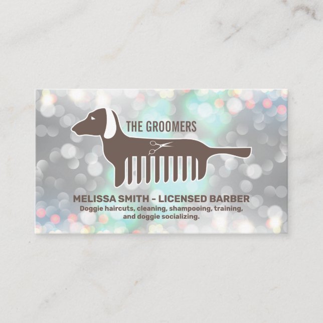 Pet Grooming | Cleaner | Boke Business Card (Front)