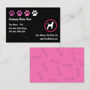 Pet Grooming Cool Trendy Business Cards 