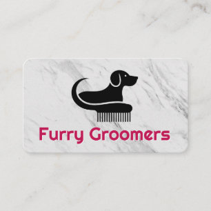 Pet Grooming   Dog Comb Logo Business Card