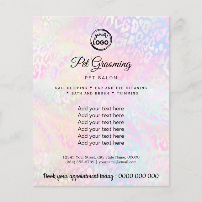 pet grooming flyer (Front)