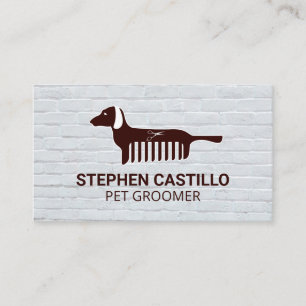 Pet Grooming Logo Business Card