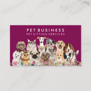 Pet Grooming Nail Trim Salon Business Card