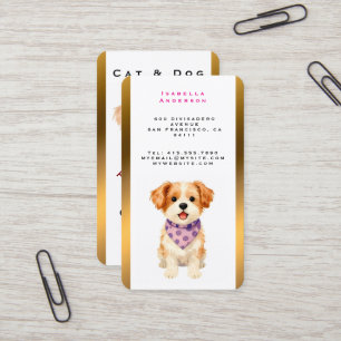 Pet Grooming Personalized Luxury Modern Collection Business Card
