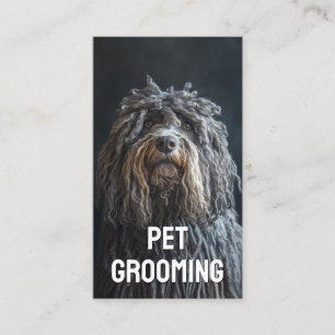 Pet Grooming Salon Boutique Bergamasco Sheepdog  Business Card