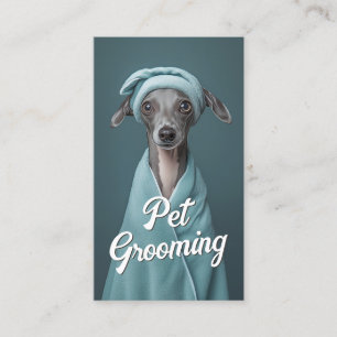 Pet Grooming Salon Care Boutique Italian Greyhound Business Card