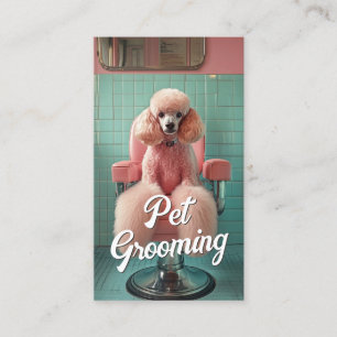 Pet Grooming Salon Care Boutique Poodle Portrait Business Card