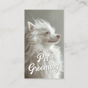 Pet Grooming Salon Care Boutique Spitz Portrait Business Card