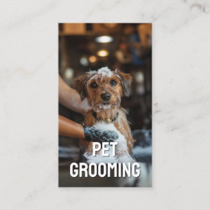 Pet Grooming Salon Care Boutique Terrier Portrait Business Card