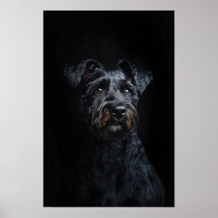 Pet Grooming Salon Kerry Blue Terrier Portrait Poster