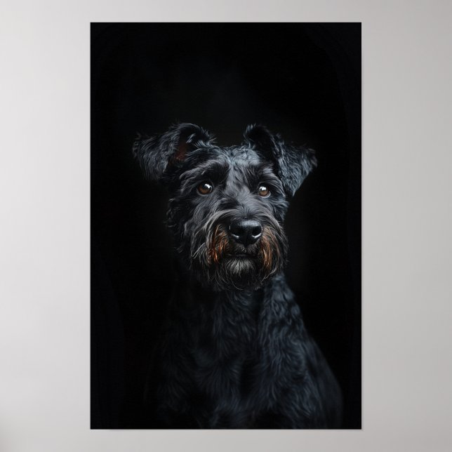 Pet Grooming Salon Kerry Blue Terrier Portrait Poster (Front)